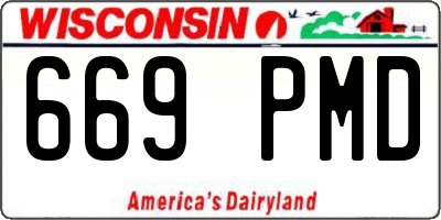 WI license plate 669PMD