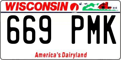 WI license plate 669PMK