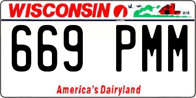 WI license plate 669PMM