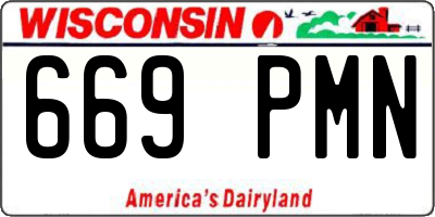 WI license plate 669PMN