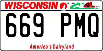 WI license plate 669PMQ