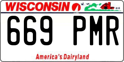 WI license plate 669PMR