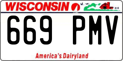 WI license plate 669PMV