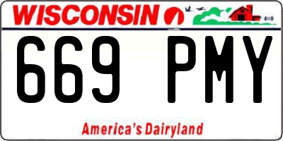 WI license plate 669PMY