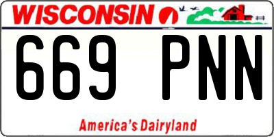 WI license plate 669PNN