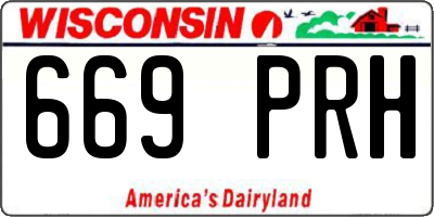 WI license plate 669PRH