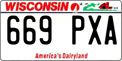 WI license plate 669PXA