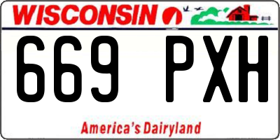 WI license plate 669PXH