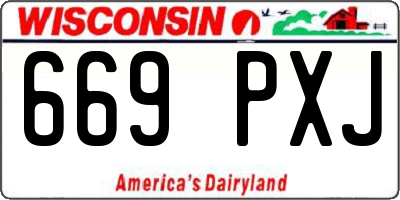 WI license plate 669PXJ