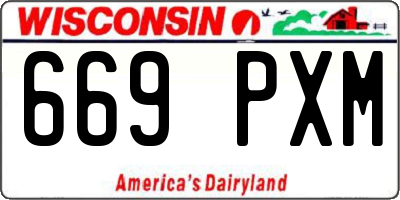WI license plate 669PXM