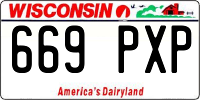 WI license plate 669PXP