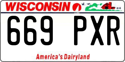 WI license plate 669PXR