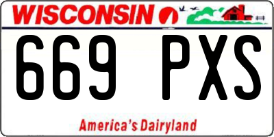 WI license plate 669PXS