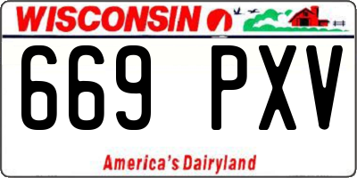 WI license plate 669PXV