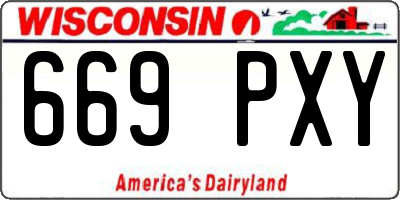 WI license plate 669PXY