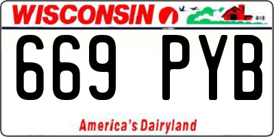 WI license plate 669PYB