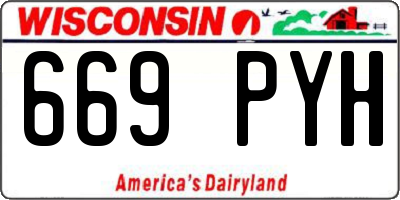 WI license plate 669PYH