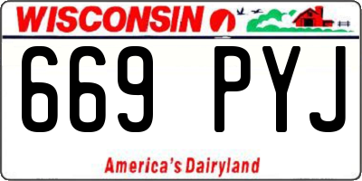 WI license plate 669PYJ
