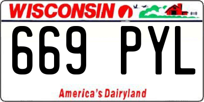 WI license plate 669PYL
