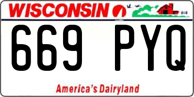 WI license plate 669PYQ