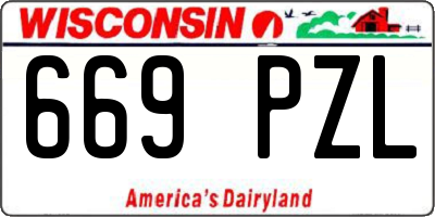 WI license plate 669PZL