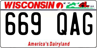 WI license plate 669QAG