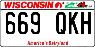 WI license plate 669QKH