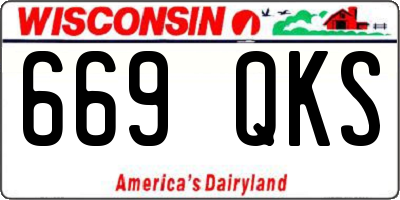 WI license plate 669QKS
