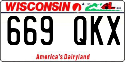 WI license plate 669QKX