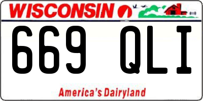 WI license plate 669QLI