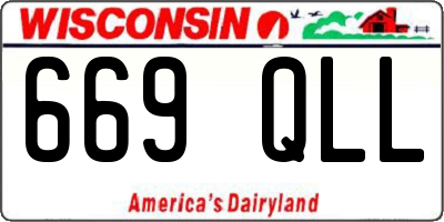 WI license plate 669QLL