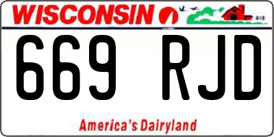 WI license plate 669RJD