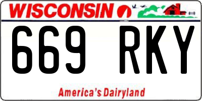 WI license plate 669RKY