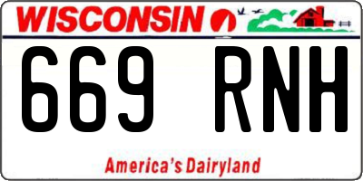 WI license plate 669RNH