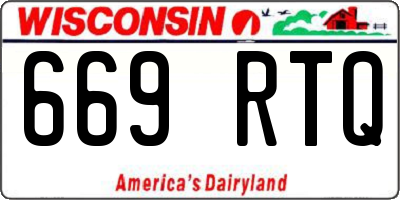 WI license plate 669RTQ