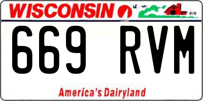 WI license plate 669RVM