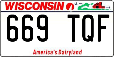 WI license plate 669TQF