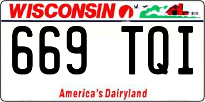 WI license plate 669TQI
