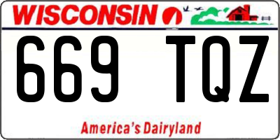 WI license plate 669TQZ