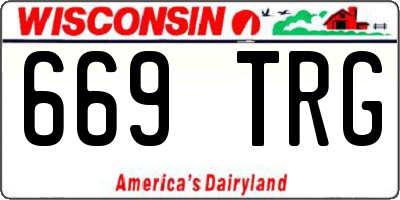 WI license plate 669TRG