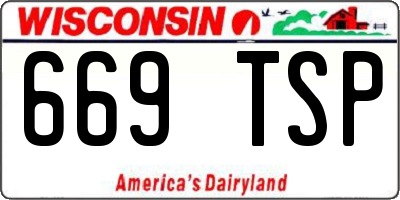 WI license plate 669TSP