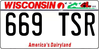 WI license plate 669TSR