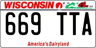 WI license plate 669TTA