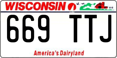 WI license plate 669TTJ