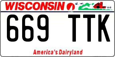 WI license plate 669TTK
