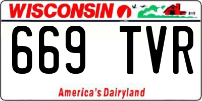 WI license plate 669TVR