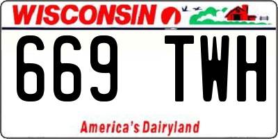 WI license plate 669TWH