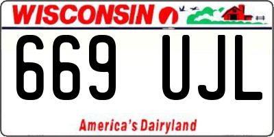 WI license plate 669UJL