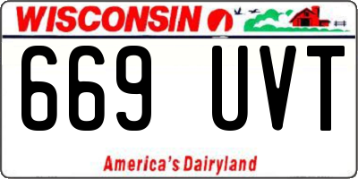 WI license plate 669UVT