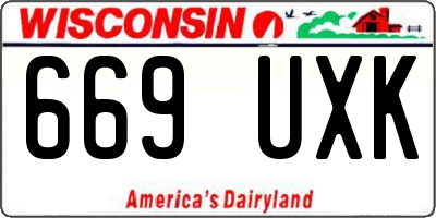 WI license plate 669UXK